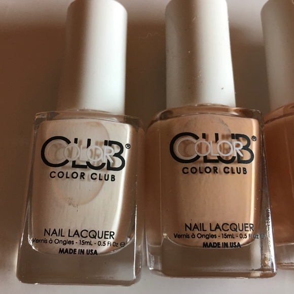 Bundle of Color Club Nail Lacquer Polish, Set of 4, Pale Nudes Naked Shades, New - Picture 7 of 8
